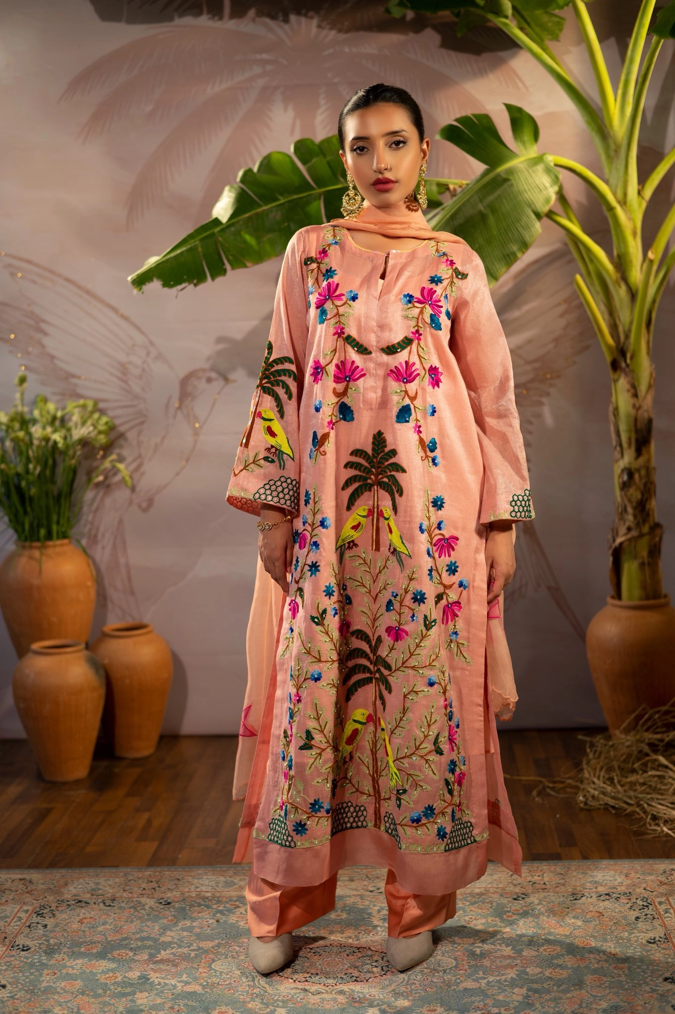Floral Salwar Suit in Pink